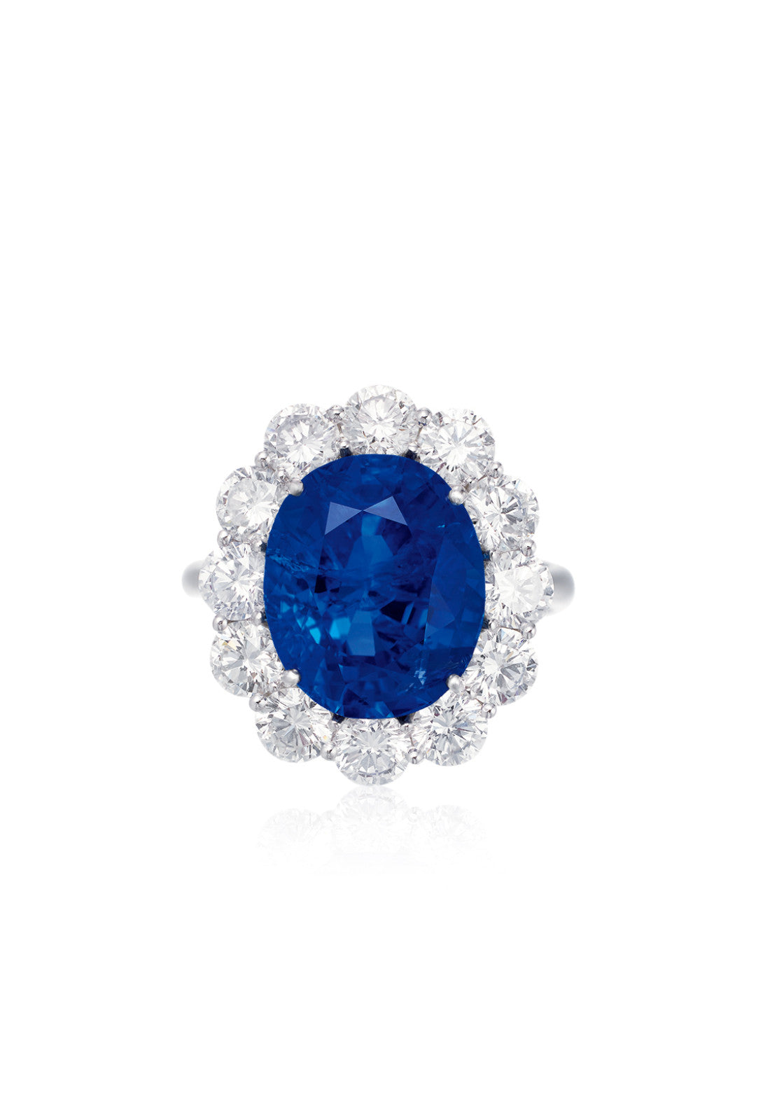 8 Carat ‘Royal Blue’ Sapphire and Diamond Ring