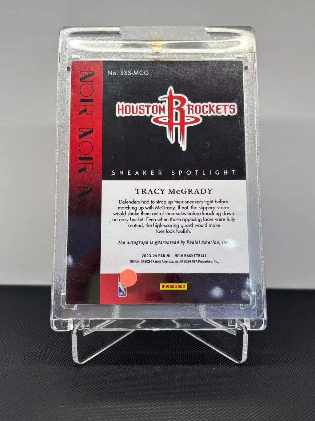 2023-24 Panini Tracy McGrady Noir Sneaker Spotlight Autograph 19/75