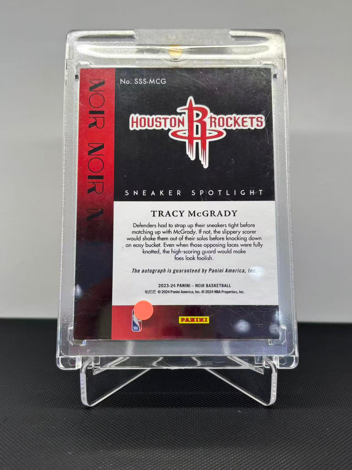2023-24 Panini Tracy McGrady Noir Sneaker Spotlight Autograph 19/75