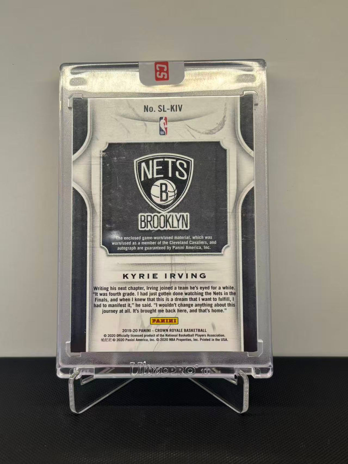 2019-20 Panini Crown Royale Silhouettes Super Prime Kyrie Irving 1/1