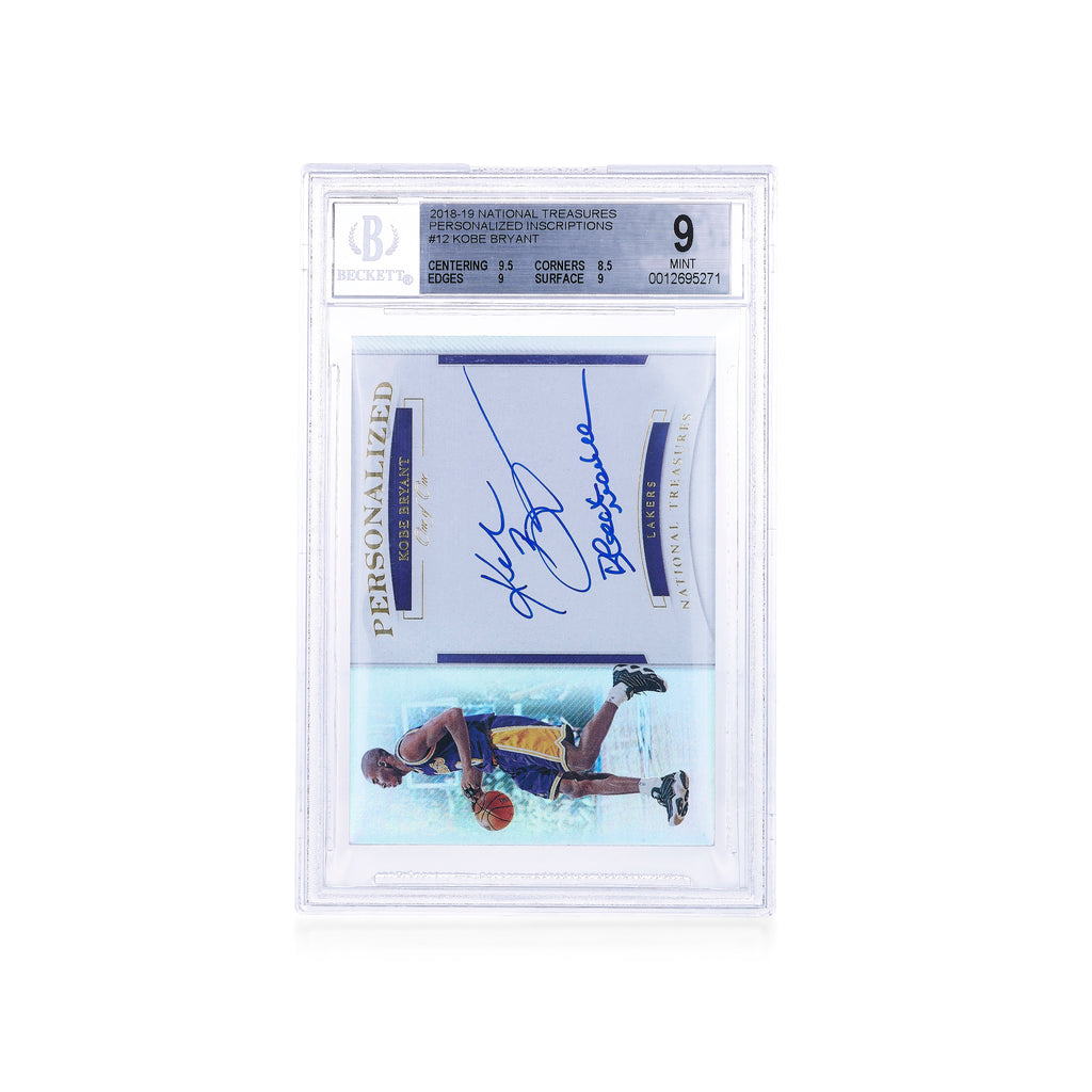 2018-19 Panini National Treasures Personalized Inscriptions Kobe Bryant 1/1 BGS9