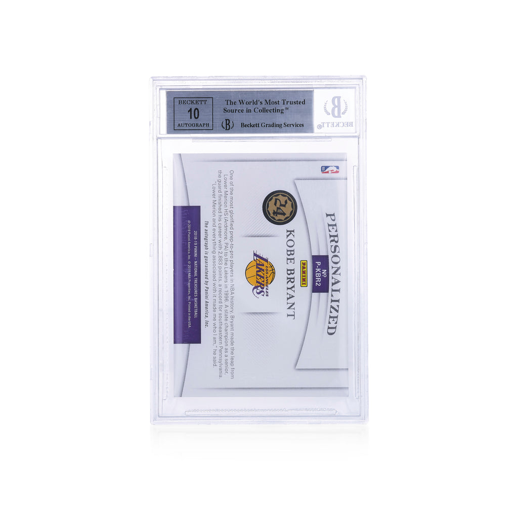 2018-19 Panini National Treasures Personalized Inscriptions Kobe Bryant 1/1 BGS9