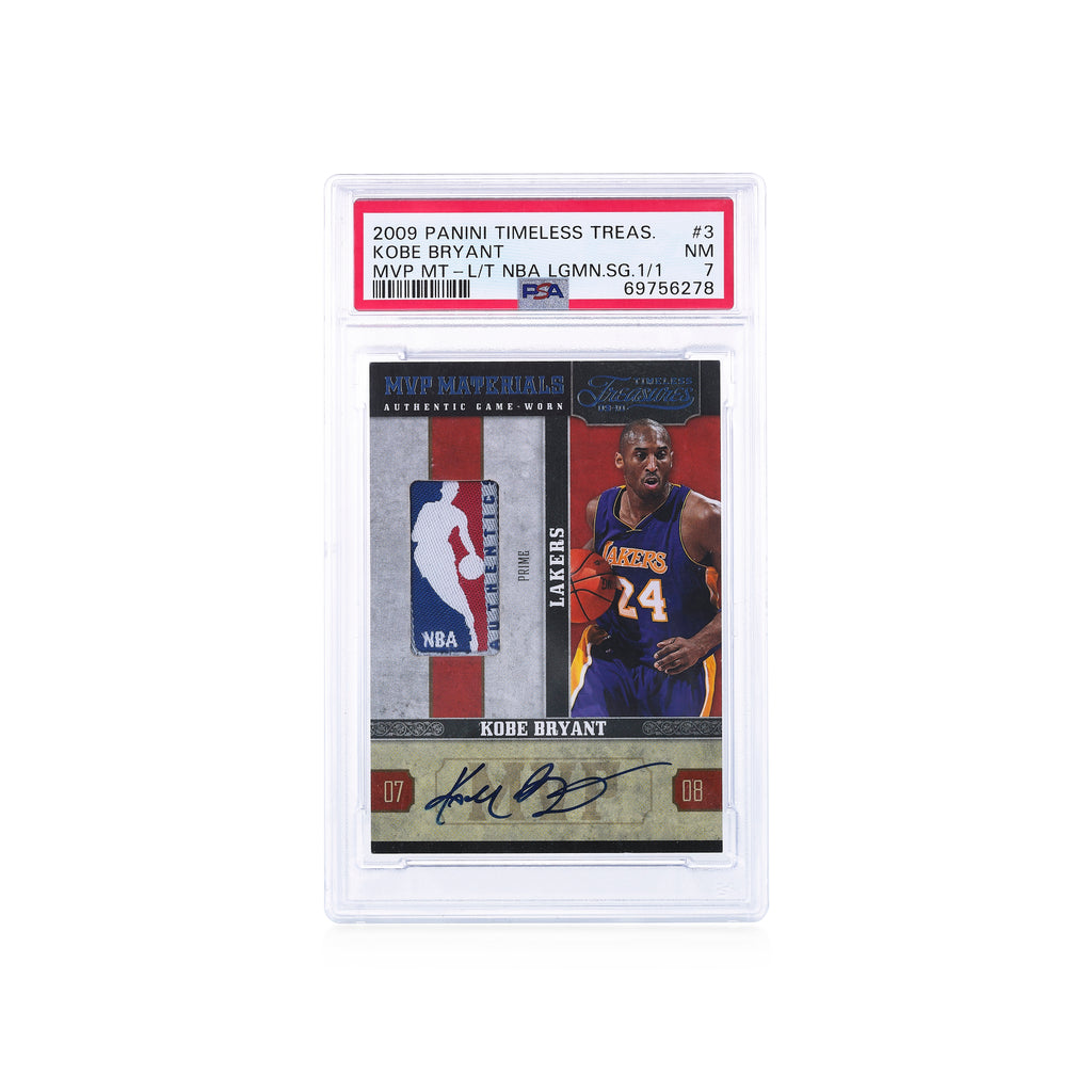 2009 Panini Timeless Treasure MVP Materials NBA Logoman Signature Kobe Bryant 1/1