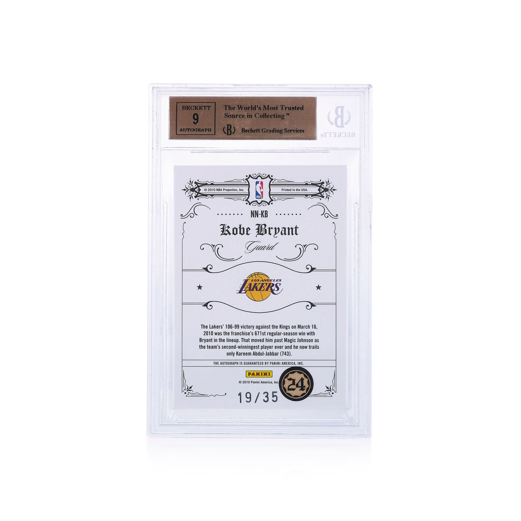 2009-10 Panini National Treasures Notable Nickname Kobe Bryant MVP 19/35