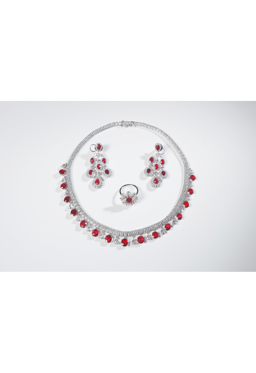 31.91 Carat Ruby and Diamond Jewelry Suite