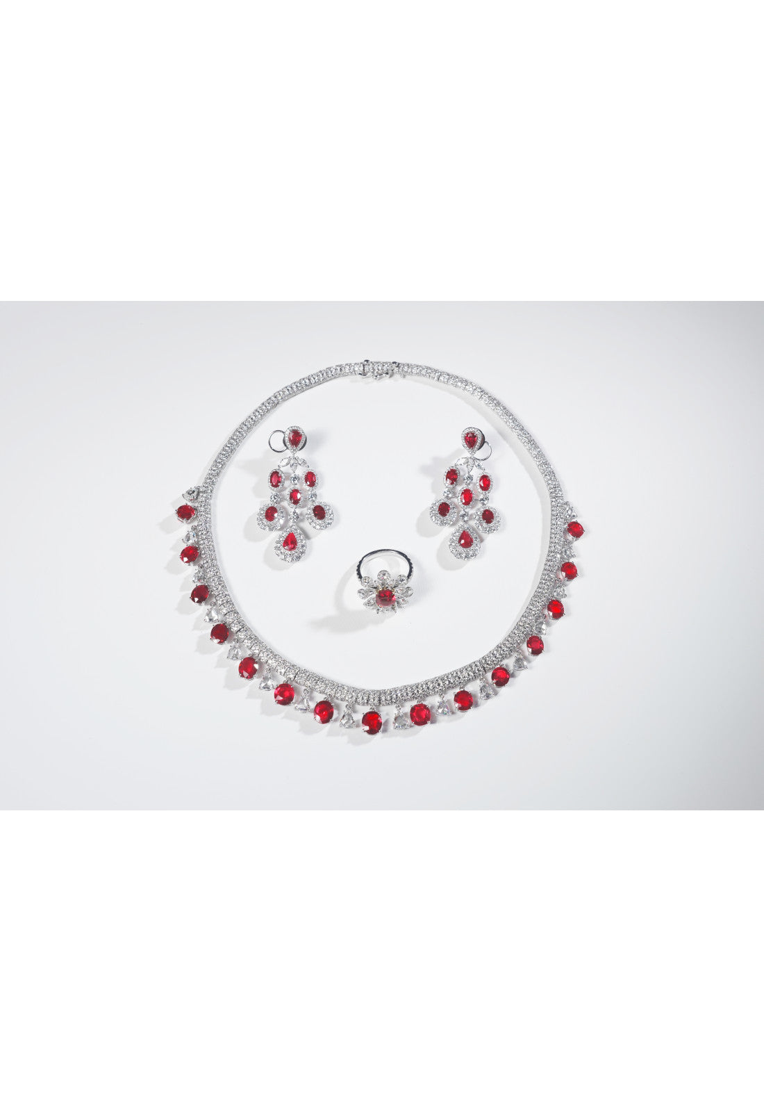 31.91 Carat Ruby and Diamond Jewelry Suite