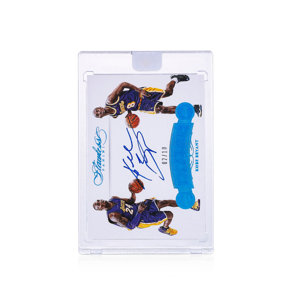 2015-16 Panini Flawless Now and Then Signatures Sapphire Kobe Bryant 2/10