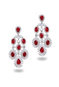 9.8 Carat Ruby and Diamond Earrings