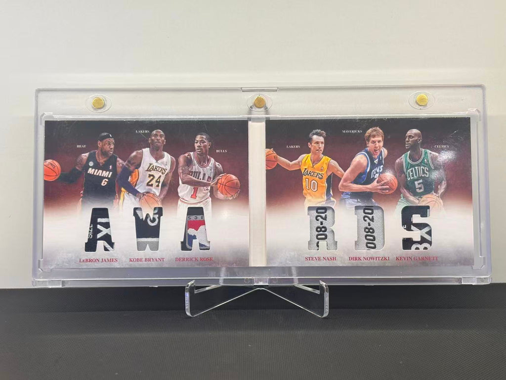 2012-13 Panini Preferred Awards Prime Rose/Nowitzki/Garnett/Bryant/James/Nash 1/1