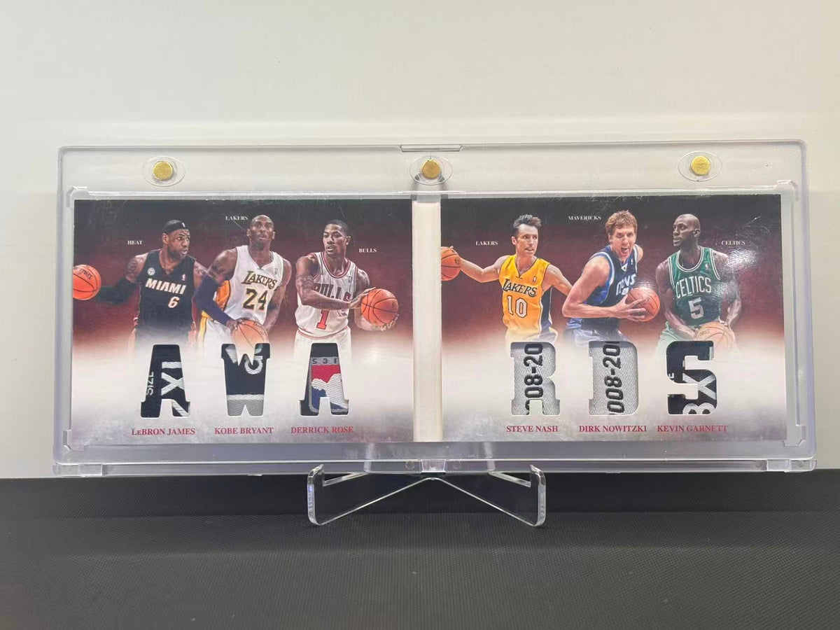 2012-13 Panini Preferred Awards Prime Rose/Nowitzki/Garnett/Bryant/James/Nash 1/1