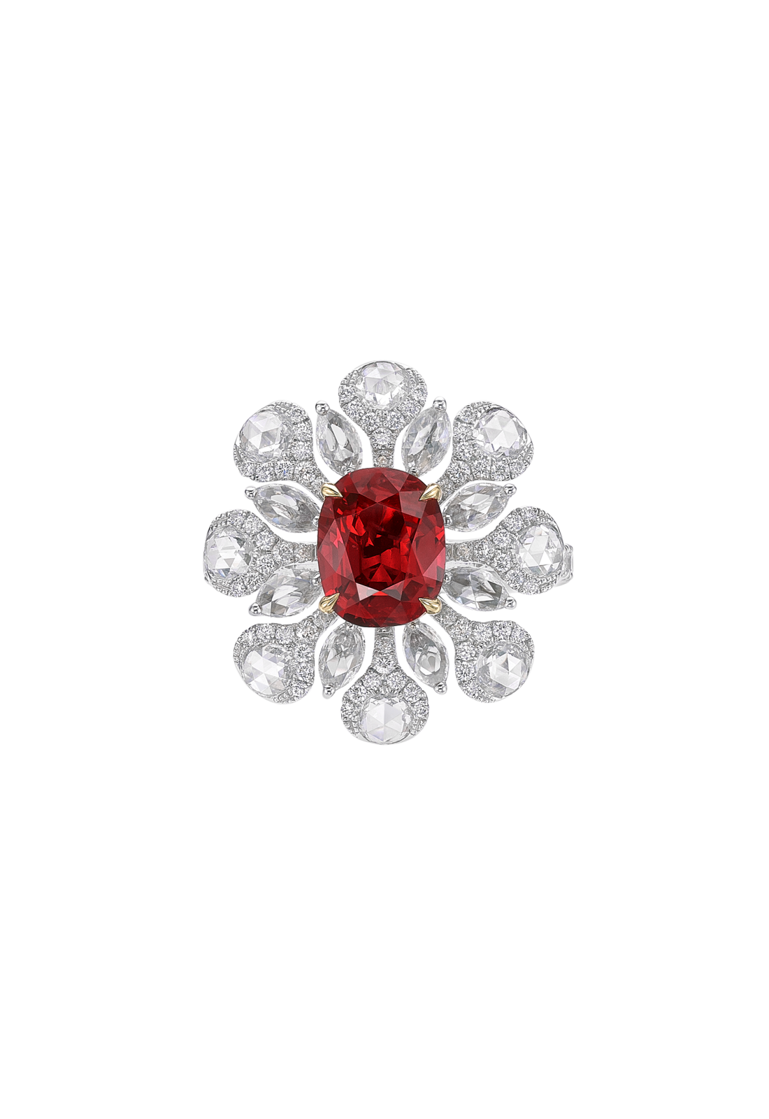 2.111 Carat Ruby and Diamond Ring