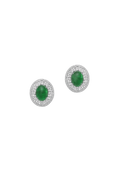 11.3 Carat Emerald and Diamond Earrings