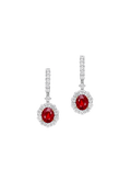 6.02 Carat Ruby and Diamond Earrings